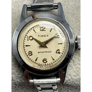 Timex‎ Waterproof US Time 1956 Ladies Manual Wind Rare 26MM 6" Stretch Band F1